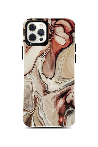 Kajsa Apple Uyumlu iPhone 12 Pro Max Kılıf Ebru Desenli Kajsa Lava Kapak ZORE-219361