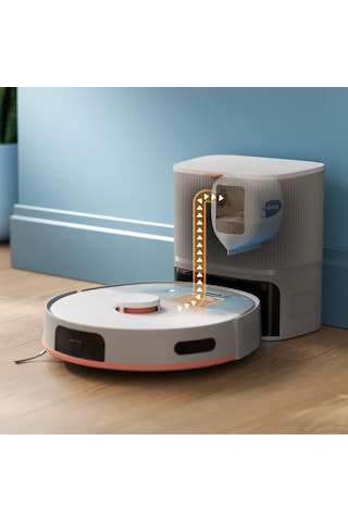 Philips Homerun 5000 Serisi Xu5100/20 Beyaz Çöp İstasyonlu Akıllı Robot Süpürge Beyaz