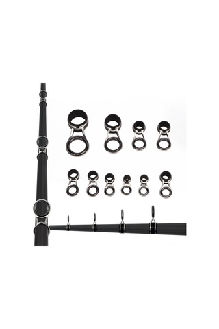 Kangvka Fishing Rod Guide Rings Set: Anti-tangled, Multi-size, Stainless Steel & Ceramic - Dıy Tamir Aksesuarı, Uzak Atış İçin Uygun