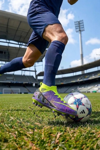 In Step Air Mor Futbol Akademik Krampon - Kaymaz Taban Halı Saha Ayakkabısı 565 Mor Yıldırım