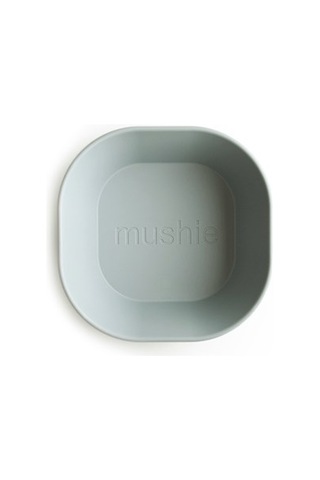 Mushie İkili Kare Yemek Kasesi - Sage Yeşil