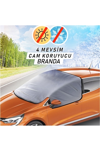 Buzlanma Ve Güneşten Koruyan Oto Ön Ve Yan Cam Koruma Brandası