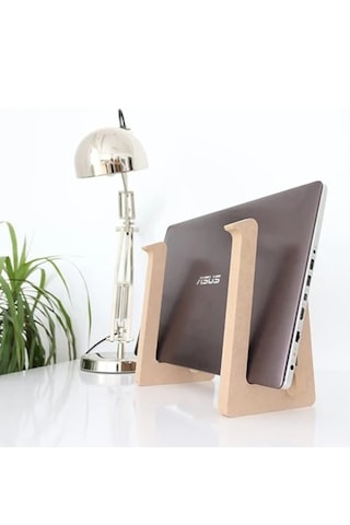 Ahşap Laptop Standı - 13" - 14" Boyutlarındaki Laptoplar Ile Uyumlu - Laptop Yükseltici