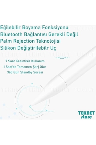 Apple Uyumlu iPad Mini 6 2021 Avuç Içi Reddetmeli Dokunmatik Kalem Active Stylus Özel Yazı Çizim Kalemi