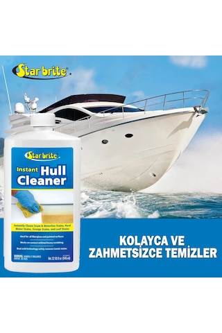 Starbrite - Hızlı Tekne Gövde Temizleyici 950 Ml : Tehlikeli Asit İçermeyen Güvenli Formülle Su Hattı Sararmalarına Ve Pas Lekelerine 2 Dakikada Son