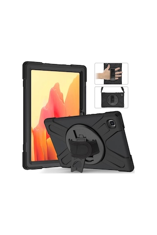 Storeşahin Samsung Uyumlu Galaxy T220 Tab A7 Lite 8.7 Kılıf Amazing Tablet Kapak - Siyah Shn0720