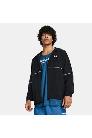 Under Armour Baseline Woven Erkek Siyah Ceket Düz 1383400 Siyah