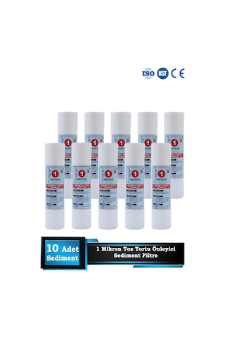 Sumarkt Açık Kasa Su Arıtma Cihazı 10 Inç 1 Mikron Sediment Spun Filtre 10 Adet Sumarkt Açık Kasa Su Arıtma Cihazı 10 Inç 1 Mikron Sediment Spun Filtre 10 Adet