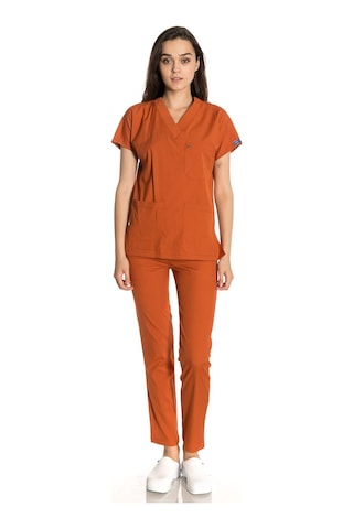 Unisex Likralı Kiremit Doktor / Hemşire Forması