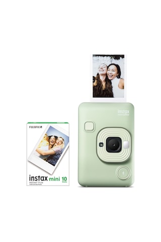 Fujifilm Instax Mini Liplay Hybrid Matcha Green Fotoğraf Makinesi Ve 10'lu Film Seti