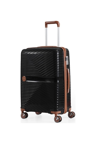 Ççs 5239 Polipropilen Kabin Boy Valiz Siyah-camel Siyah - Camel