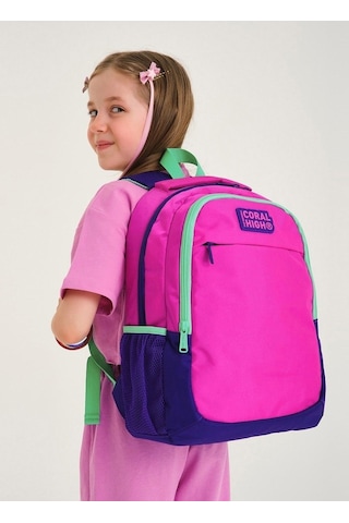 Coral High Pembe Mor Kız Çocuk Sırt Çantası Ve Beslenme Seti