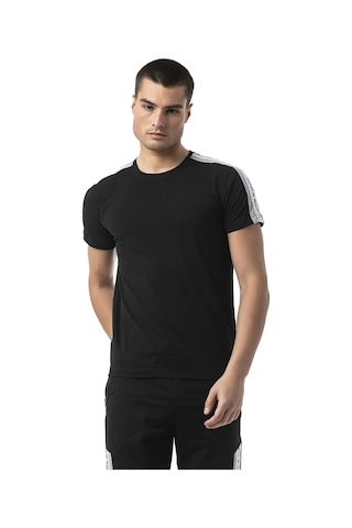 Cipo & Baxx Erkek Regular Fit Bisiklet Yaka Kısa Kollu Günlük Tişört Ct815 Siyah