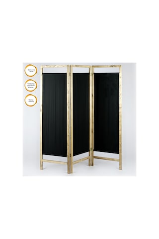 Ahşap Paravan Panel Kumaş Seperatör Paravan Yıkanabilir Kumaşlı Paravan