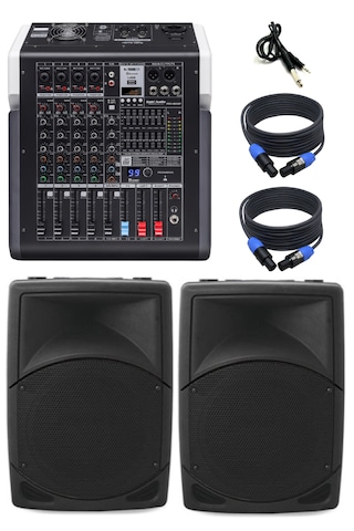 Profesyonel Ses Sistemi Paketi Anfi Hoparlör Mikrofon Seti