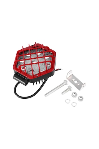 Beyaz Led Kırmızı Kafes Off Road Sis Farı Çalışma Lambası 16 Led