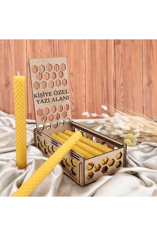 Doğal Bal Mumu Seti 10 Lu 21cm X 2 Cm Sarma Balmumu