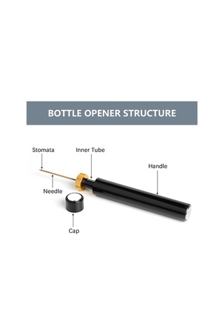 Fortunelane Sw-cp02 Taşınabilir Manuel Hava Basınçlı Şişe Açacağı - Kırmızı/altın/gümüş Altın