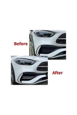 Besthome1 Mercedes-benz C200 W206 Ön Sis Farı Kapak Dekoratif Siyah Abs Kaplama