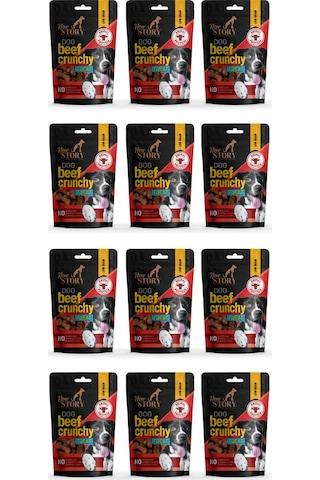 Dog Beef Crunchy 12x80gr. Biftekli, Köpek Ödül Maması