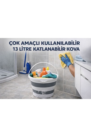 Çok Amaçlı Katlanabilir 13 Lt Kova