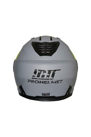 Motoanl Motosiklet V2 Güneş Vizörlü Çene Açılır Kask Neon Gri