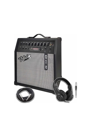 Midex Mga-50hd Elektro Gitar Amfisi 50 Watt Usb Bluetooth Şarjlı 4 Girişli Kulaklık Ve Kablo Dahil