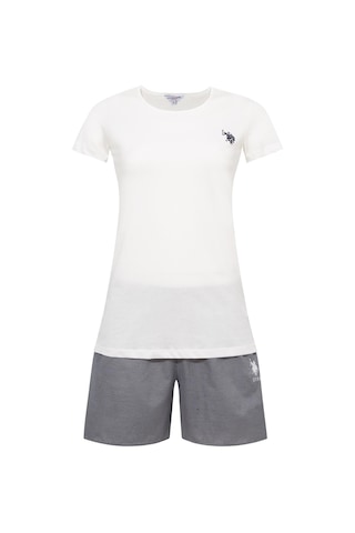 U.s. Polo Assn. Kadın 207 Ekru Şort Takım Gri Melanj