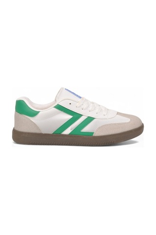 Lento Beyaz-yeşil Bağcıklı Hafif Rahat Unisex Yürüyüş Ve Spor Ayakkabı Sneaker 234750 Beyaz - Yeşil