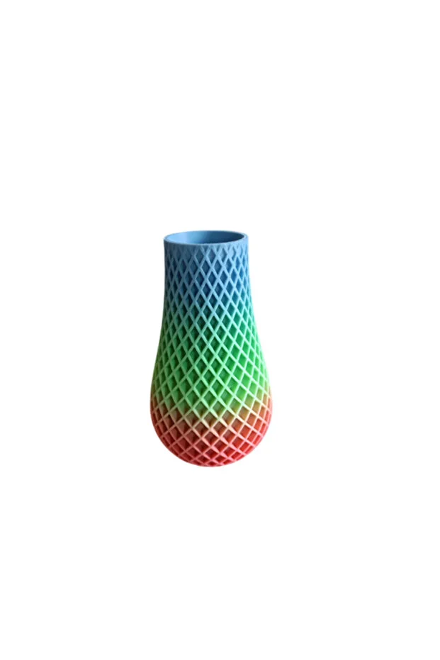 Dekoratif Vazo, 150 Mm, 3d Baskı Çok Renkli
