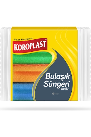 Koroplast Oluklu Bulaşık Süngeri 2 x 8'li