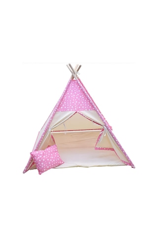 Conconbebe Pembe Yıldız Desenli Çocuk Oyun Çadırı Oyun Evi
