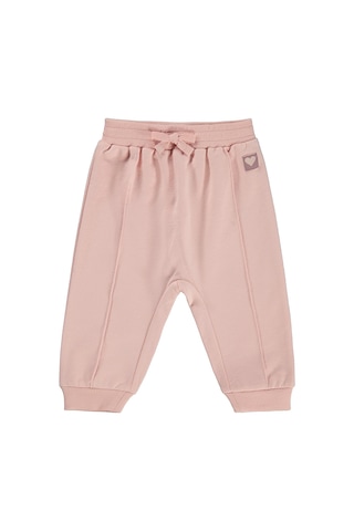 Civil Baby Civil Basic Kalp Etiketli 6-18 Ay Eşofman Altı - Pembe Pudra Pembesi