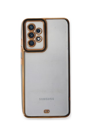 Samsung Galaxy Uyumlu A53 5g Kılıf Liva Lens Silikon - Siyah Şeffaf