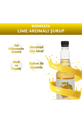 Bonfesta Lime Aromalı Kahve ve Kokteyl Şurubu 750 ML