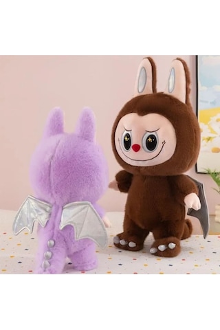 Kahverengi Dragon Labubu Peluş Oyuncak Kanatlı Kuyruklu Seri Labubu Peluş Oyuncak