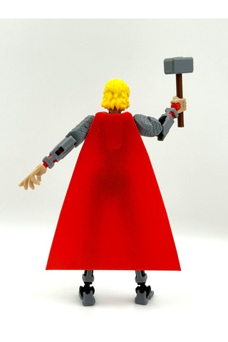 3d Baskı Eklemleri Hareketli Yıldırım Tanrısı Thor Dummy Figürü - 14 Cm Hareketli Aksiyon Figürü