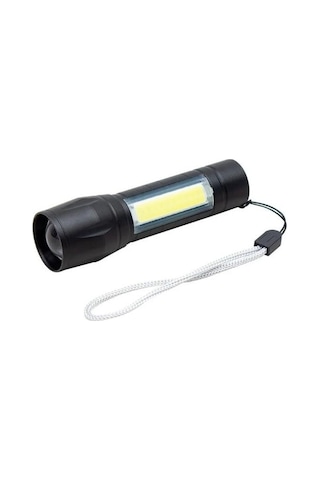 Powermaster PM-4525 Power Ledli USB Şarjlı Mini El Feneri Siyah