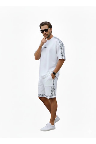 Hoodraze Tşört Oversize Beyaz