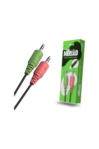 Jopus 3.5mm Aux Kulaklık Mikrofon Girişi Ayırıcı Çoklayıcı - PC Laptop Mikrofon Ses Dönüştürücü JO-AC01