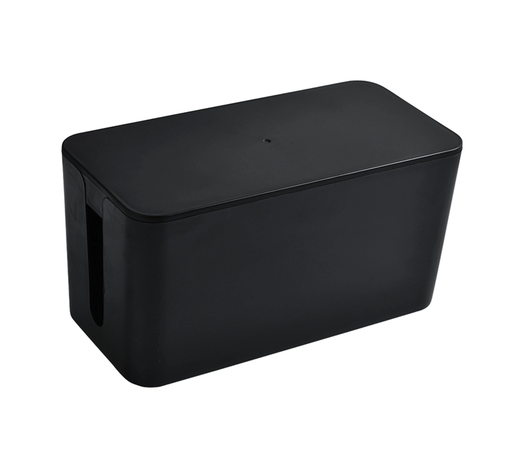 Kosona Küçük Siyah Plastik Masa Üstü Kabloları Toplama Kutusu - Elektrik Prizi Ve Bilgisayar Kabloları Düzenleyici