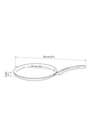 Ikea Hemlagad Krep-pankek Tavası 25 Cm Siyah 1 Parça