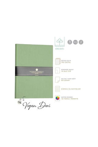 Smyth Classic Esnek Kapak Çizgili Defter, 14.8x21 Cm -açık Yeşil Genel