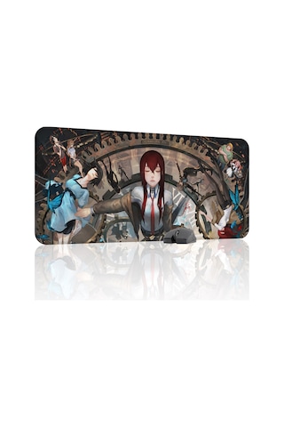 Steins Gate Kaymaz Dikişli Kauçuk Oyuncu Mousepad V5 - 90x40 Xxl Gaming Mouse Pad Fare Altlığı