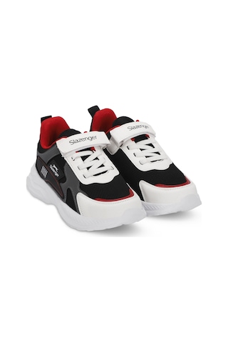 Slazenger KEMBA Çocuk Cırt Cırtlı Beyaz / Siyah Günlük Spor Ayakkabısı