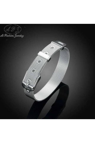 925 Şık Örgü Bileklik Gümüş, Şık Tarz