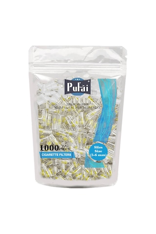 Pufai Slim & Super Slim Katran Süzen Filtreli Ağızlık 5 - 6 MM 1000'li x 2 Paket