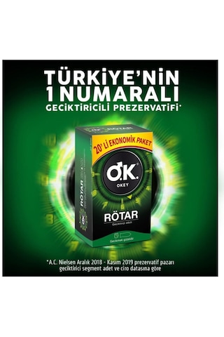 Okey Rötar Prezervatif 2 x 20'li
