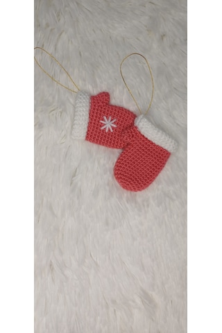 Yılbaşı Ağacı Süsü Eldiven 2 Adet - El Örgüsü - Amigurumi 001