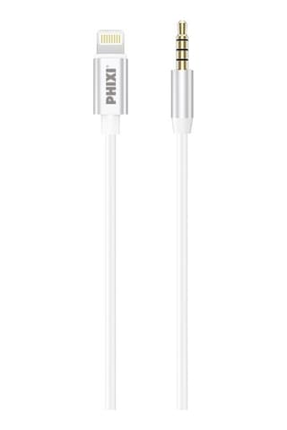 Phixi Basic Ca112 Metal Başlıklı 100cm Lightning To Silikon Aux Kablo-244